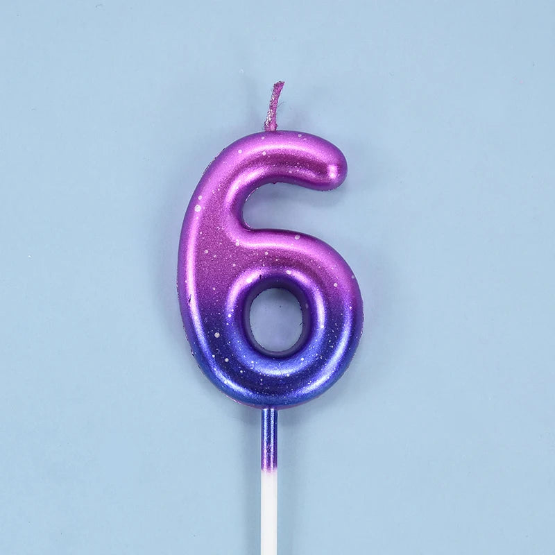 Bougies d'Anniversaire Chiffres 0-9 Colorées - Décoration Gâteau Enfant