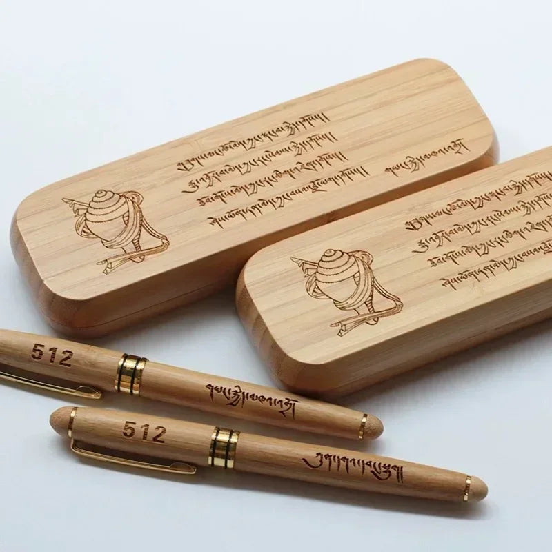 Coffret Stylo Bois Personnalisé Gravé - Cadeau Entreprise Signature