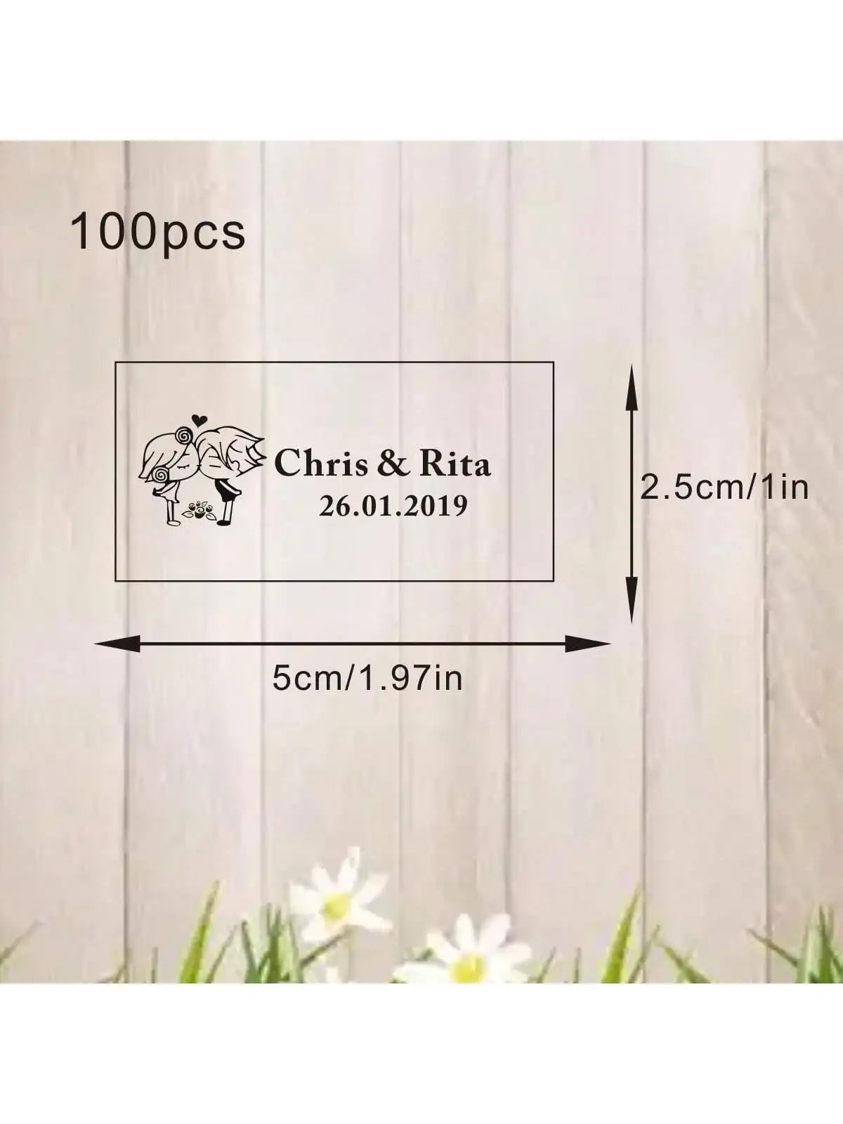 100 Étiquettes Bulles Savon Mariage Transparentes - Noms Dates Personnalisés