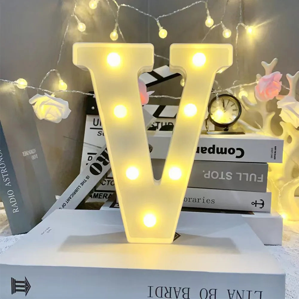 Lettre Lumineuse LED 16cm - Alphabet et Chiffres Décoratifs - Mariage Anniversaire Bar Maison