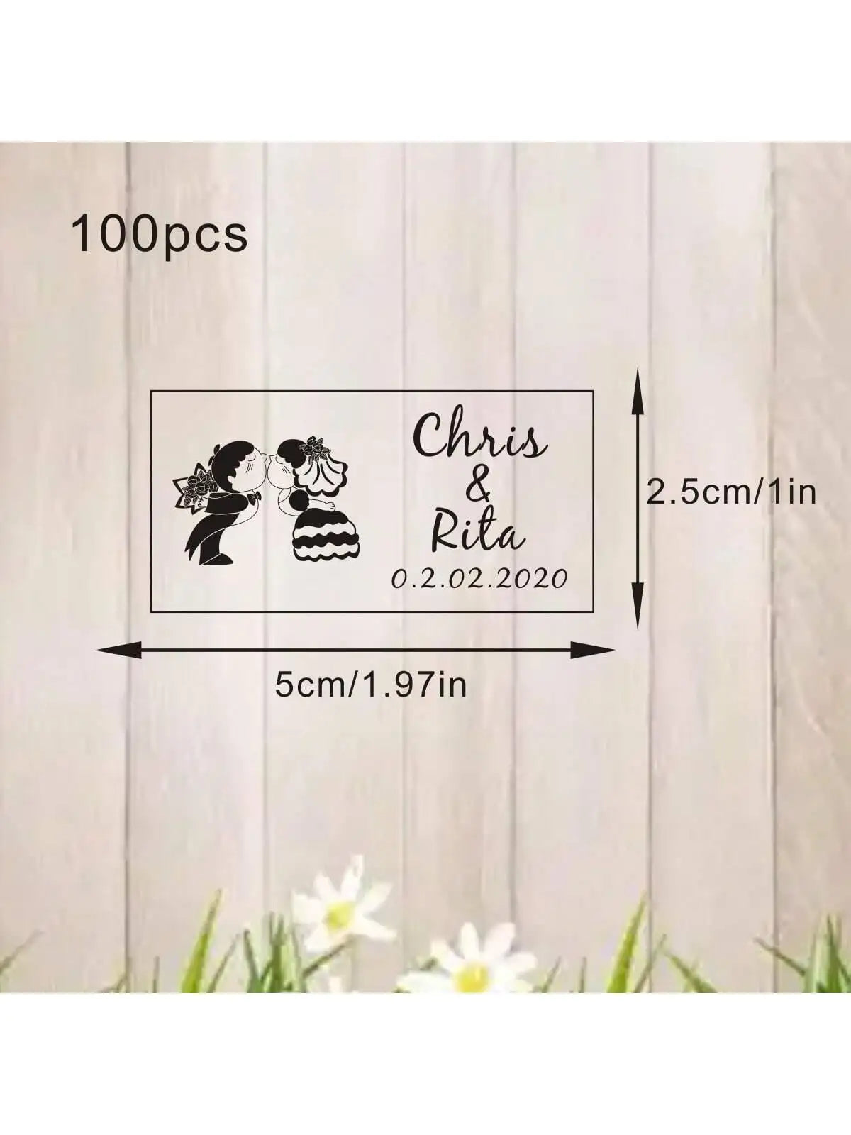 100 Étiquettes Bulles Savon Mariage Transparentes - Noms Dates Personnalisés