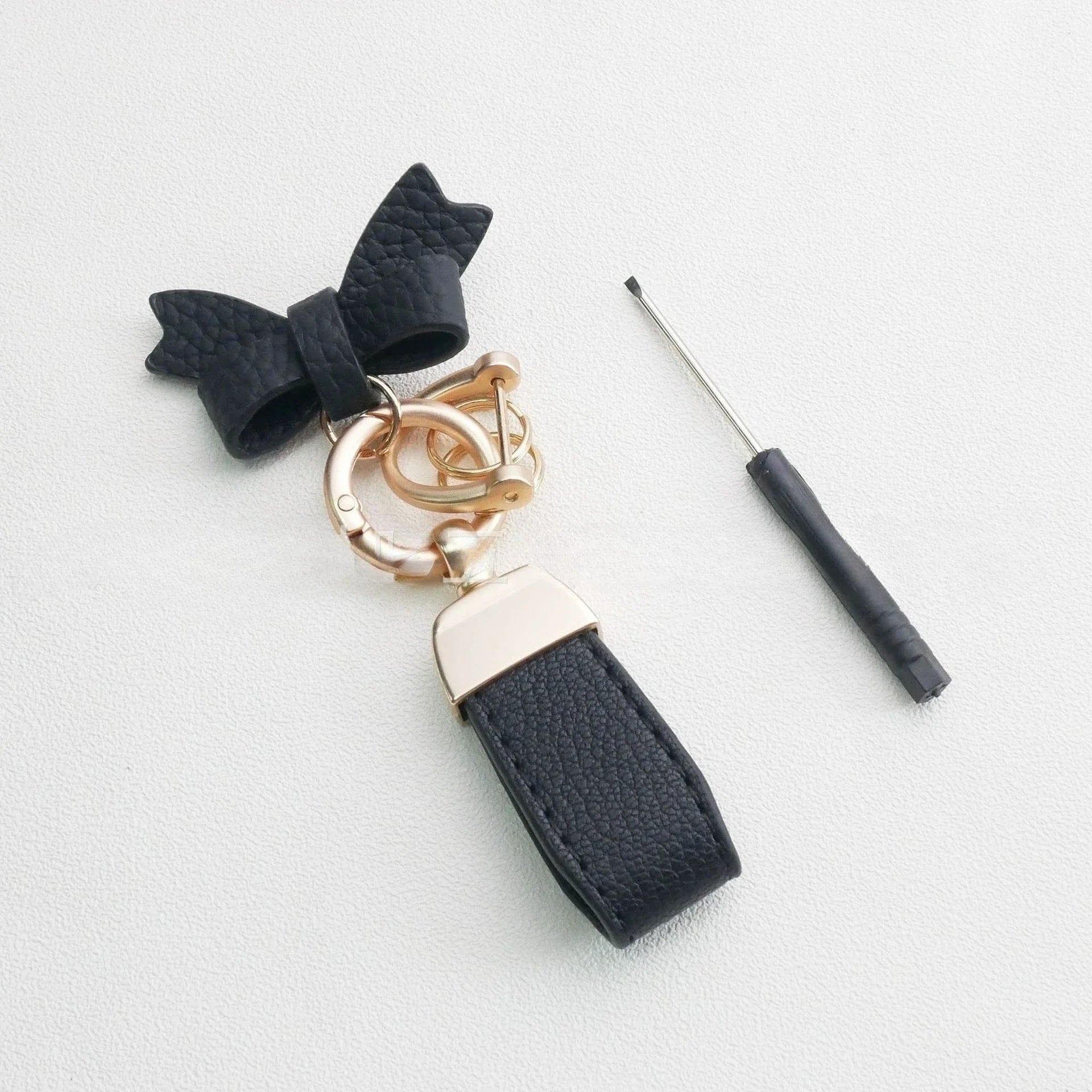 Porte-Clés Papillon Cuir Personnalisé - Gravure Laser Logo ou Prénom