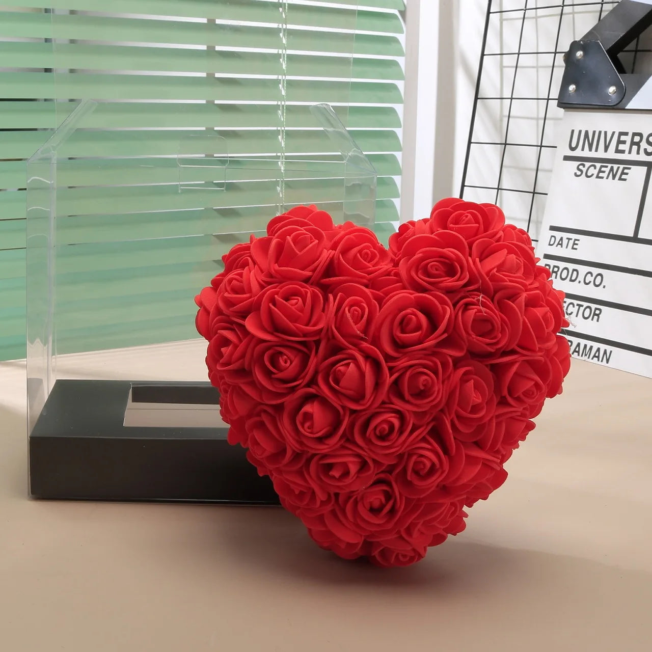 Rose Artificielle en Coffret Cadeau 15cm - Décoration Saint-Valentin et Fête des Mères