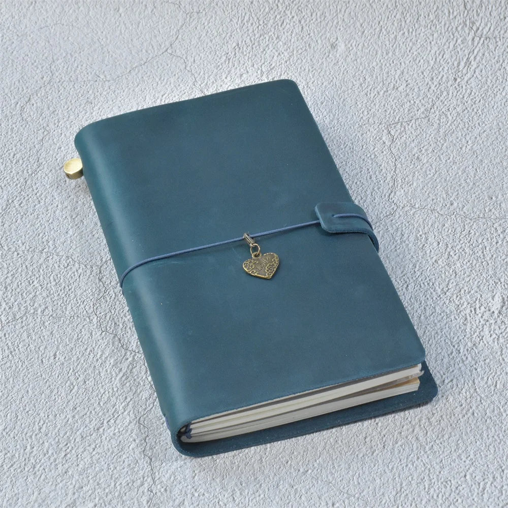 Journal Cuir Véritable 100% Rechargeable DIY - Carnet Voyage Rétro Personnalisé