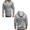 Veste Homme Capuche Zippée Personnalisée Logo - Streetwear Casual Laine