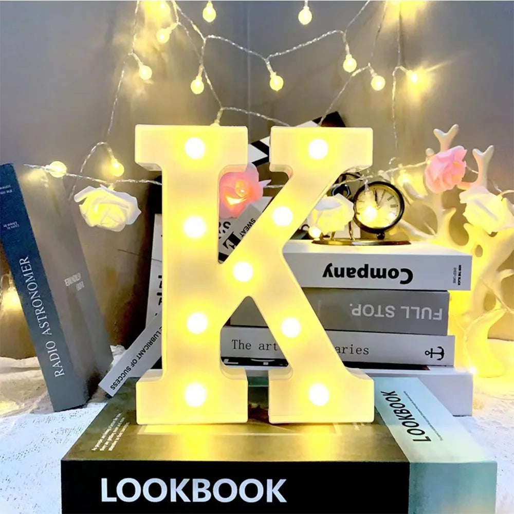 Lettre Lumineuse LED 16cm - Alphabet et Chiffres Décoratifs - Mariage Anniversaire Bar Maison