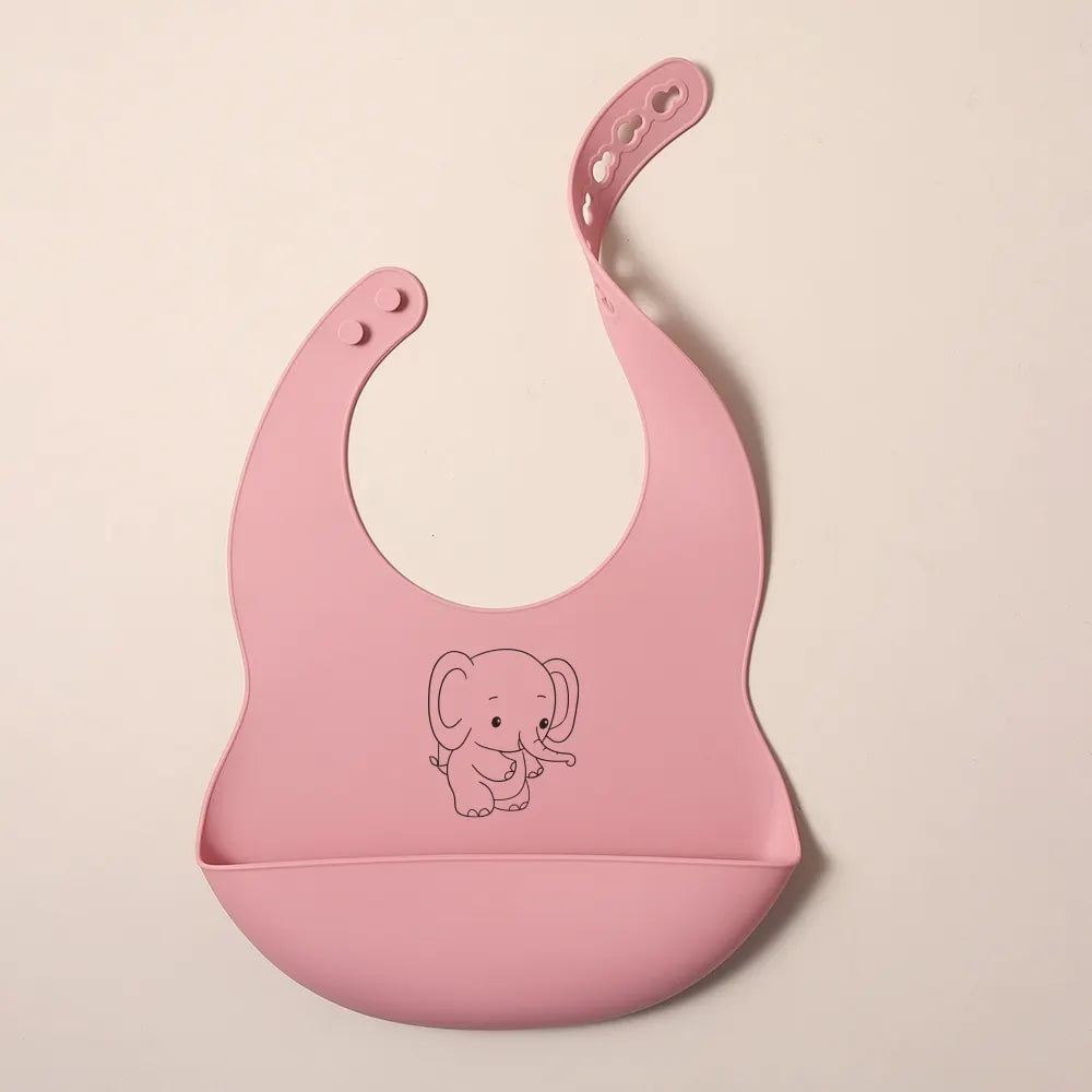 Bavoir Silicone Bébé Personnalisé Prénom - Alimentaire Motif Cartoon | Panda Bleu