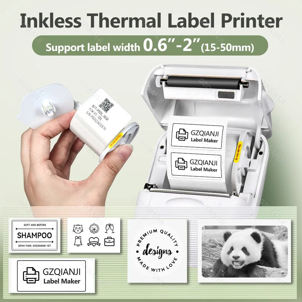 Imprimante Étiquettes Thermique Marklife P50 - Bluetooth Portable + 1 Rouleau | Pro