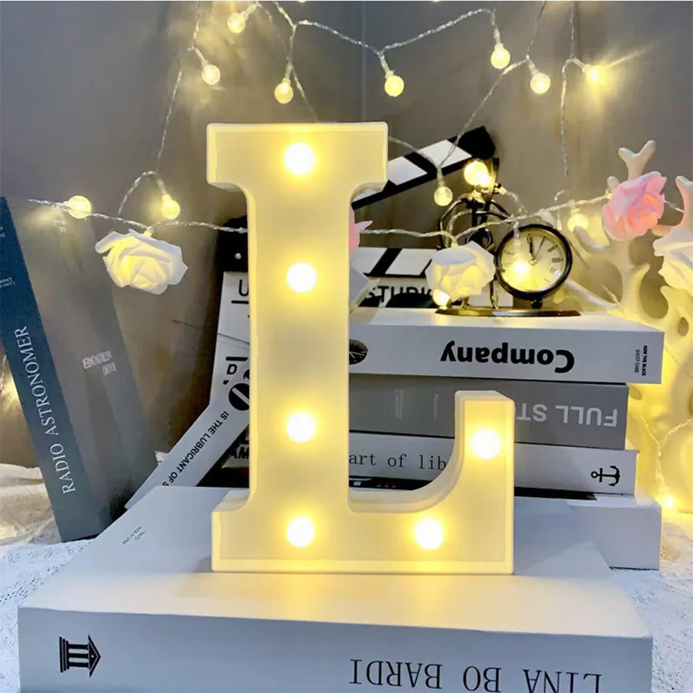 Lettre Lumineuse LED 16cm - Alphabet et Chiffres Décoratifs - Mariage Anniversaire Bar Maison