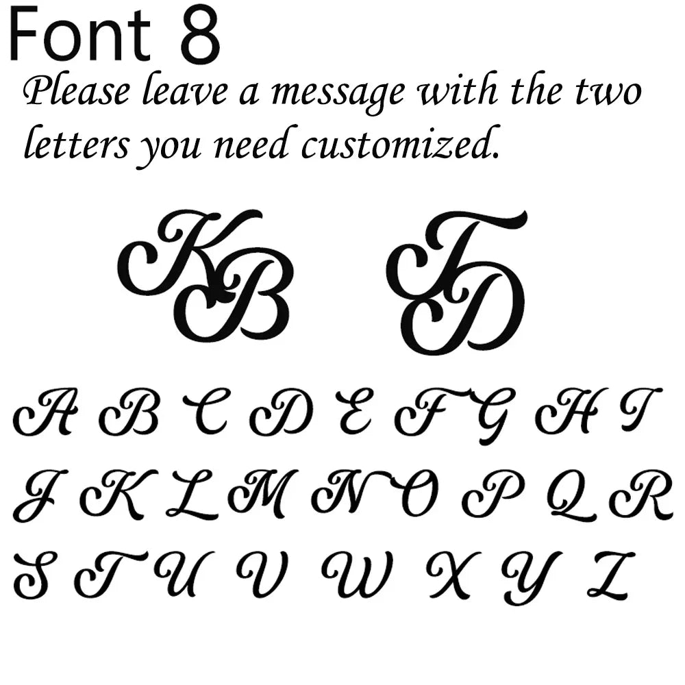 Boutons Manchette Personnalisés Initiales Acier Inoxydable - Cadeau Homme