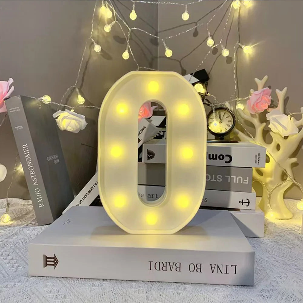 Lettre Lumineuse LED 16cm - Alphabet et Chiffres Décoratifs - Mariage Anniversaire Bar Maison