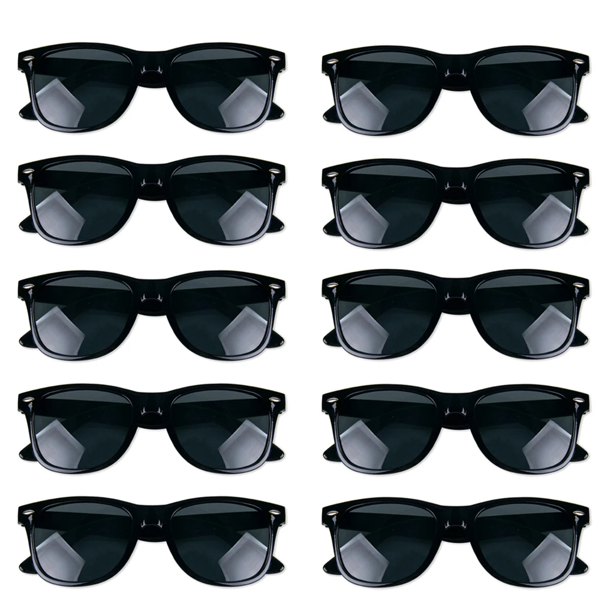 Lunettes Photobooth Mariage EVJF - Lot 10/12 Pièces Carrées Noires - Accessoire Fête