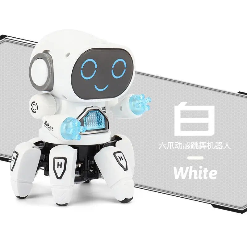 Robot Dansant LED Musical Pieuvre 6 Pattes - Jouet Éducatif Enfant Cadeau Anniversaire