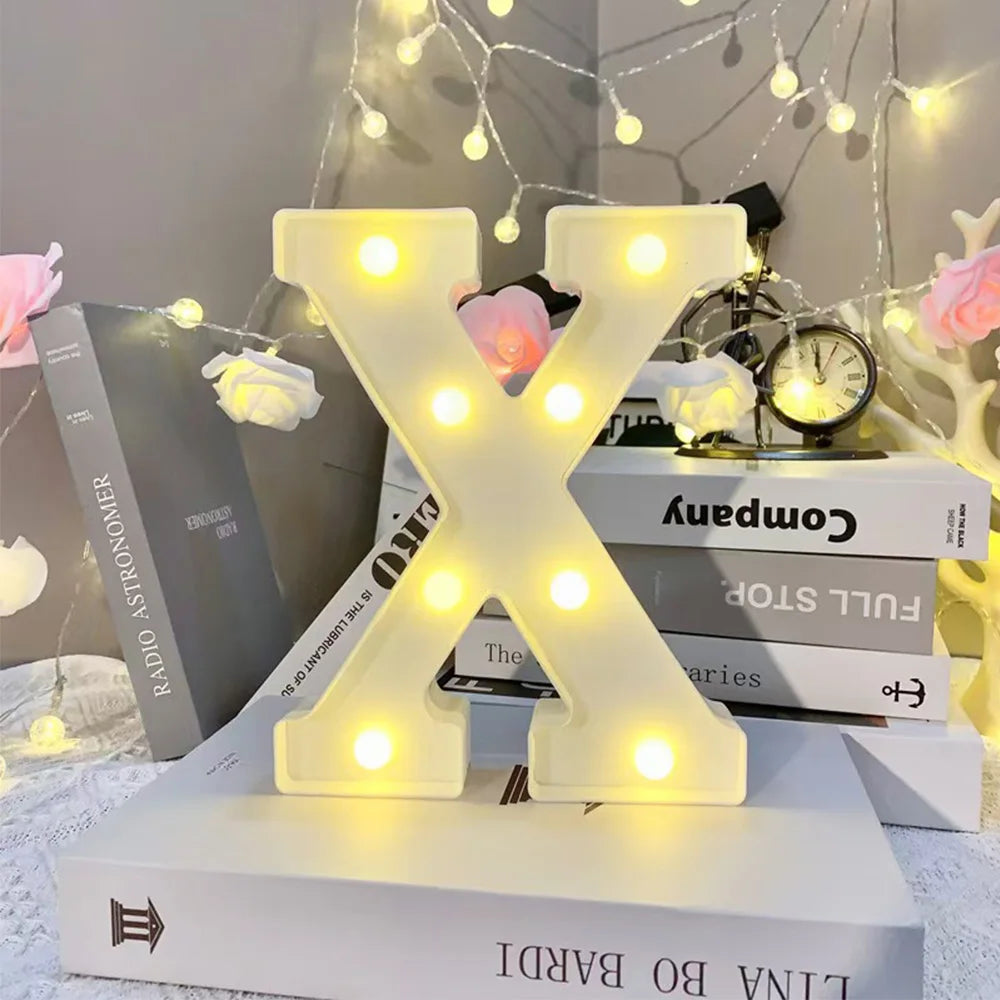 Lettre Lumineuse LED 16cm - Alphabet et Chiffres Décoratifs - Mariage Anniversaire Bar Maison