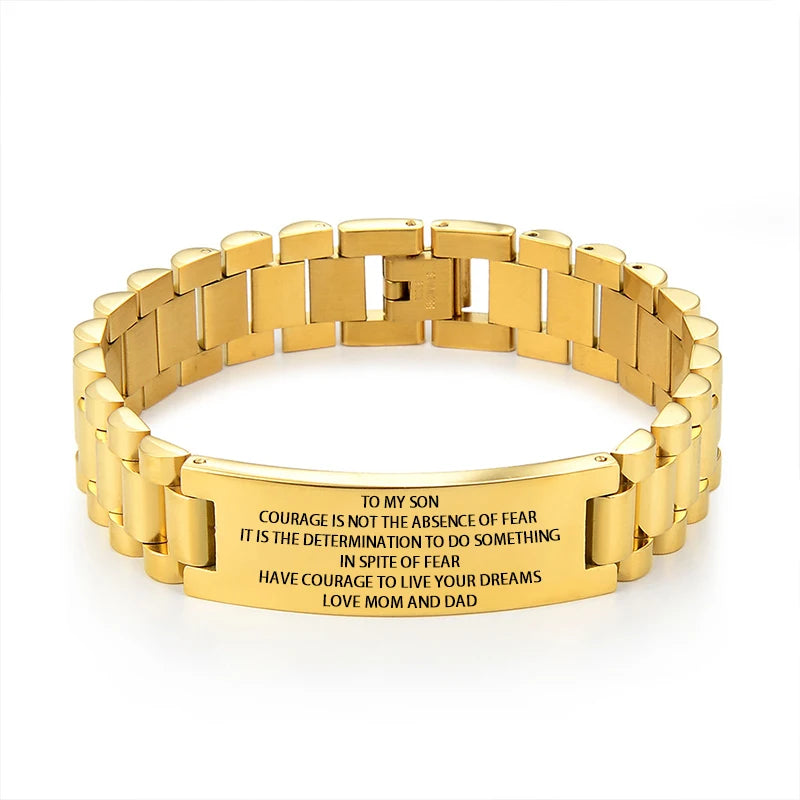 Bracelet Homme Acier Inoxydable Personnalisé - Photo & Gravure | Maillons Ajustables
