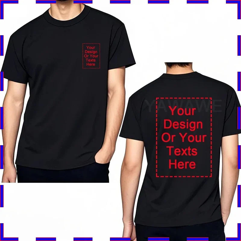 T-Shirt Personnalisé Coton Votre Design Logo Texte - Homme Femme Unisexe