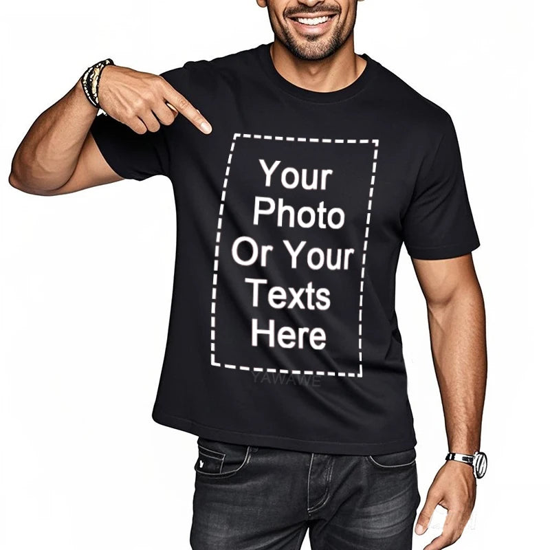 T-Shirt Personnalisé Coton Votre Design Logo Texte - Homme Femme Unisexe