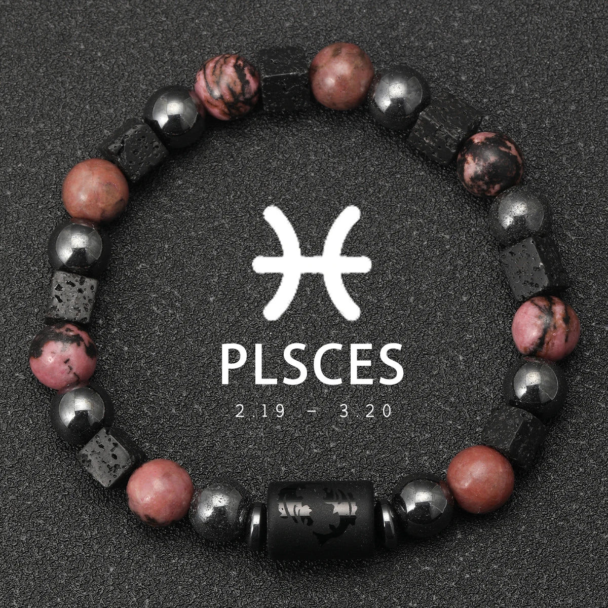 Bracelet Signe Astrologique Pierres Naturelles - 12 Signes Zodiaque Verseau Cancer Vierge Poissons Bijou Unisexe