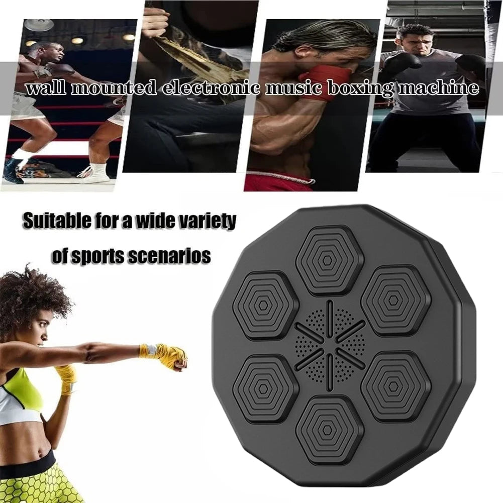 Mur de Boxe Intelligent LED Bluetooth - Cible d'Entraînement Musical Mural pour Fitness à Domicile