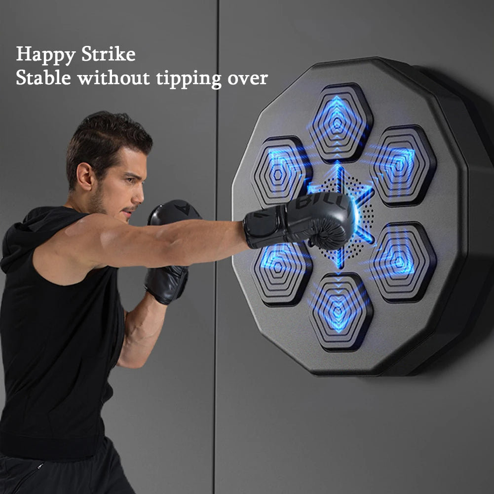 Mur de Boxe Intelligent LED Bluetooth - Cible d'Entraînement Musical Mural pour Fitness à Domicile