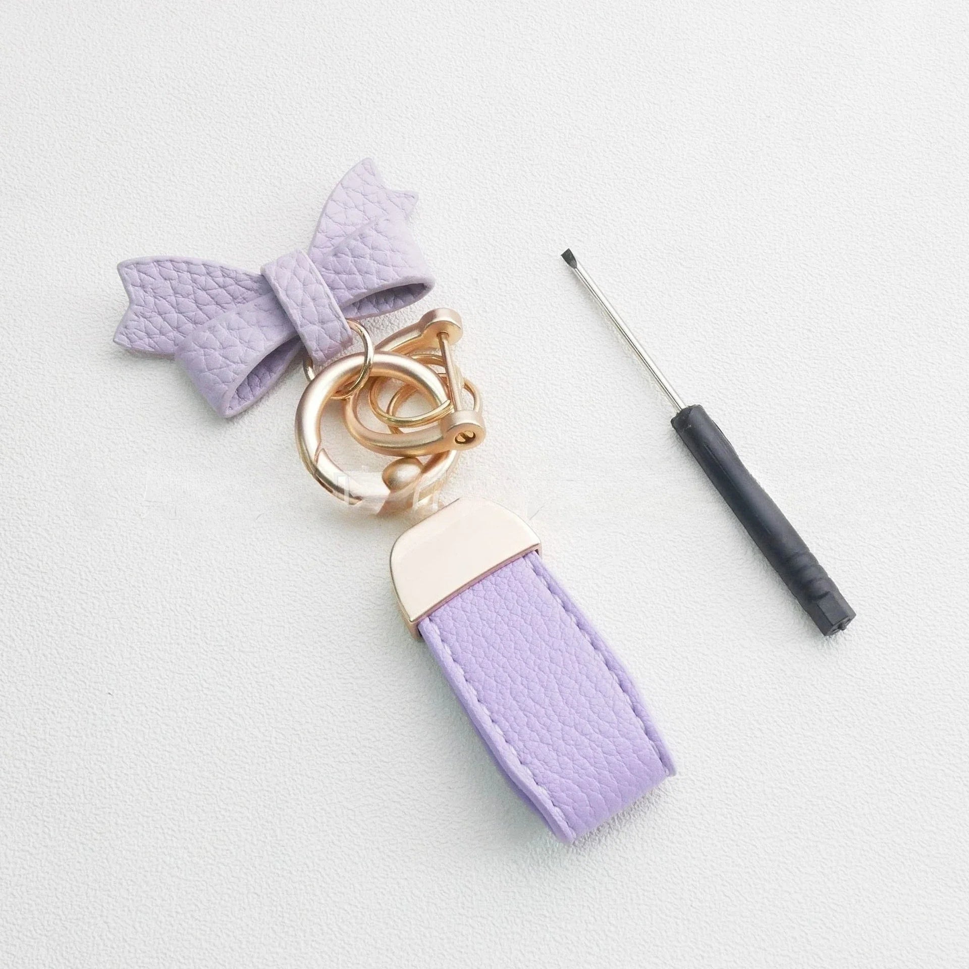 Porte-Clés Papillon Cuir Personnalisé - Gravure Laser Logo ou Prénom