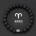 Bracelet Signe Astrologique Pierre Volcanique Naturelle - 12 Signes Zodiaque Bélier Vierge Capricorne Taureau Unisexe