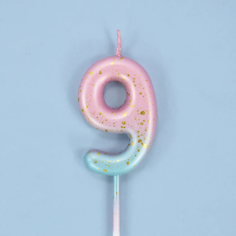 Bougies d'Anniversaire Chiffres 0-9 Colorées - Décoration Gâteau Enfant