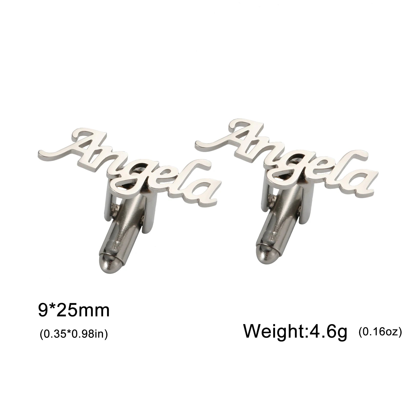 Boutons Manchette Prénom Personnalisés Acier Inoxydable - Luxe Mariage