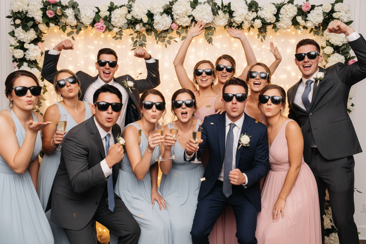 Invités mariage photobooth