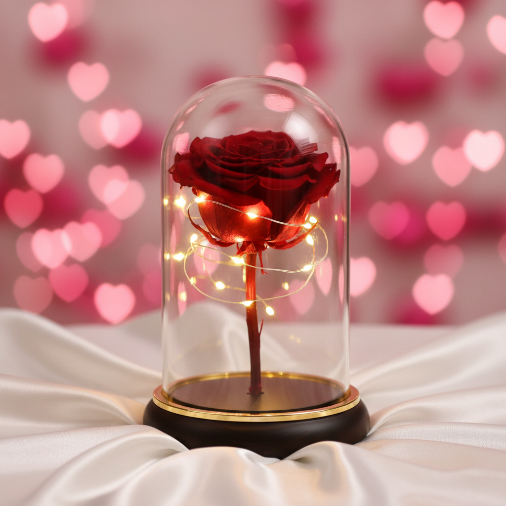 Rose éternelle LED romantique