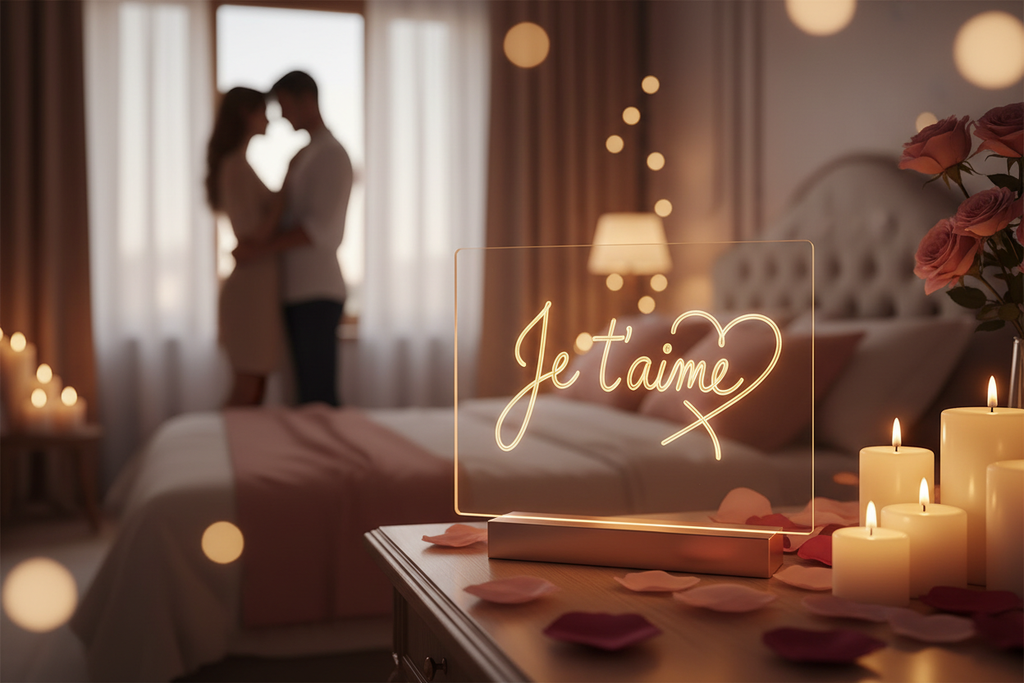 Tableau lumineux LED - Ambiance romantique
